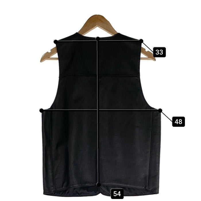 HARLEY-DAVIDSON ハーレーダビッドソン レザーベスト スナップボタン ブラック USA製 Size L 福生店