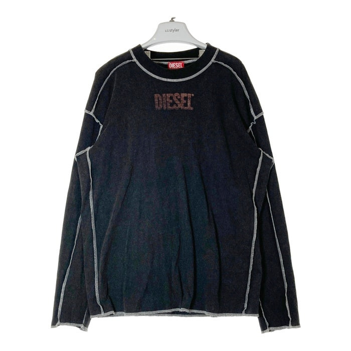 DIESEL ディーゼル T-CRAOR-LS インサイドアウト 長袖Tシャツ ブラック sizeM 瑞穂店
