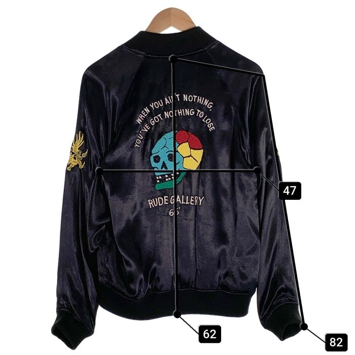 RUDE GALLARY TOKYO ルード ギャラリー トウキョウ 21AW OTO SKULL × MEX MARIA REVERSIBLE SOUVENIR JACKET マリア リバーシブル スーベニア ジャケット スカジャン ブラック Size 2 (Sサイズ） 福生店