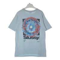 STUSSY ステューシー フラワーフォト 両面プリント Tシャツ ライトブルー sizeM 瑞穂店