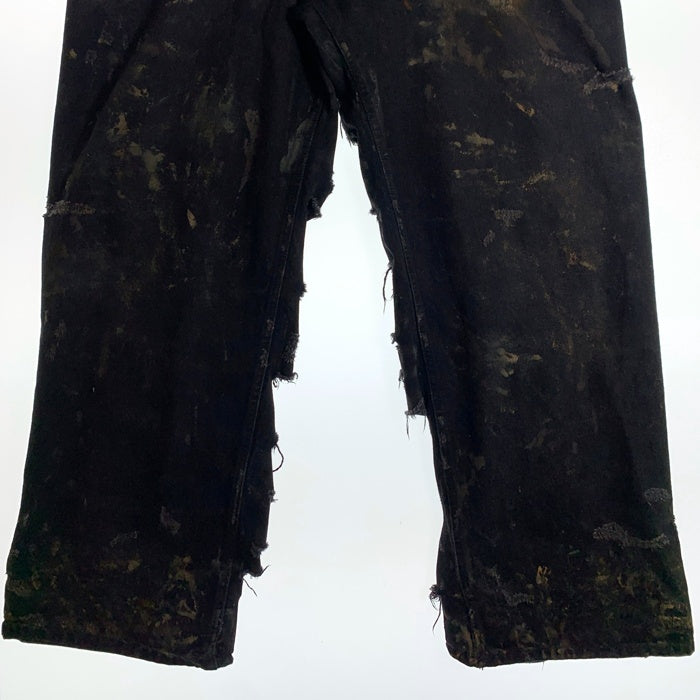BALENCIAGA バレンシアガ 23SS SUPER DESTROYED BAGGY スーパーデストロイ バギージーンズ ダメージ加工 ブラック 745248 Size S 福生店