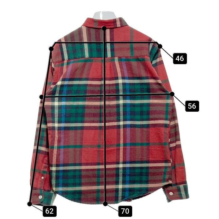 STUSSY ステューシー チェック フランネルシャツ レッド グリーン Size M 瑞穂店