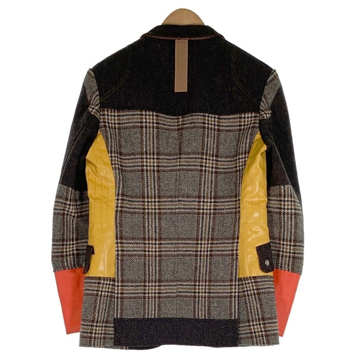 JUNYA WATANABE COMME des GARCONS MAN ジュンヤワタナベ コムデギャルソンマン ツイード 2B 切替 テーラードジャケット マルチカラー WF-J004 AD2020 Size S 福生店