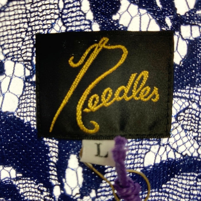 Needles ニードルズ MR252 Cabana Shirt Lace Cloth カバナシャツ レース生地 ブルー sizeL 瑞穂店