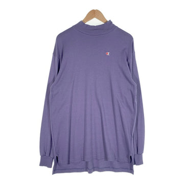 90's Champion チャンピオン モックネック ロングスリーブTシャツ パープル Size XL 福生店