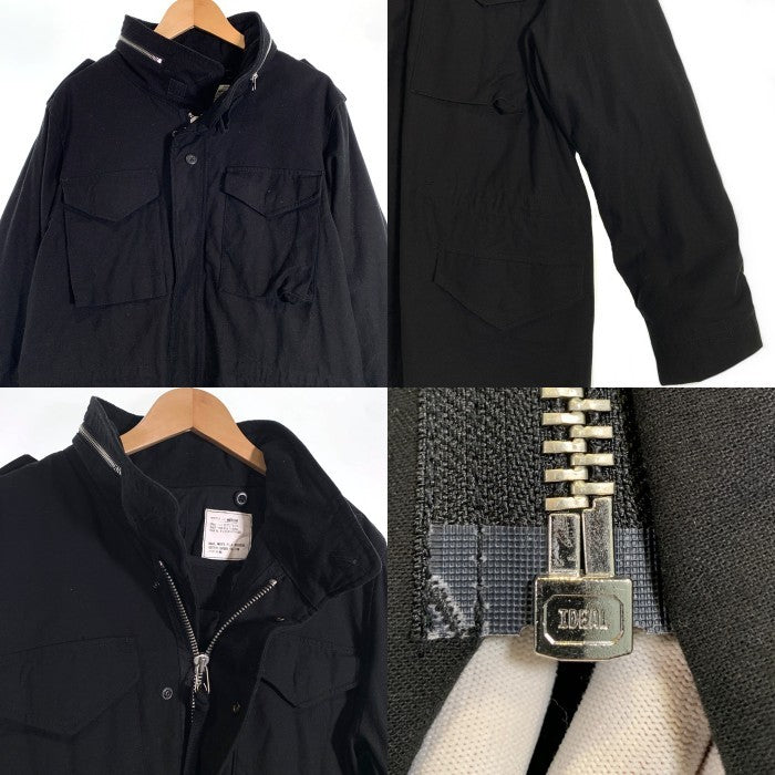 HOUSTON ヒューストン U.S.ARMY M-65 ミリタリージャケット ライナー付 ブラック 50815 Size M-R 福生店