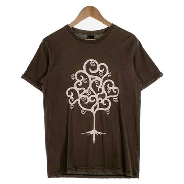 NUMBER(N)INE ナンバーナイン 05SS NIGHT CRAWLER期 スカルツリー プリントTシャツ ダメージ加工 フェードブラック Size 2 福生店