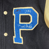 PHERROW’S フェローズ 17W-PSCJ1 スタジャン ウール 袖レザー MUD BULL ネイビー size38 瑞穂店