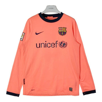 NIKE ナイキ 355021-870 FCバルセロナ 09/10 アウェイ 長袖ユニフォーム サーモンピンク sizeS 瑞穂店