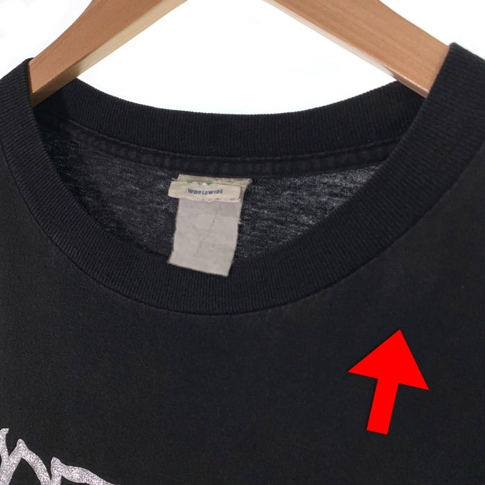 90's Winterland ウィンターランド MARILYN MANSON マリリンマンソン ラメプリント コピーライト1995 EVERLASTING COCKSUCKER 半袖 Tシャツ ブラック Size XL相当 福生店