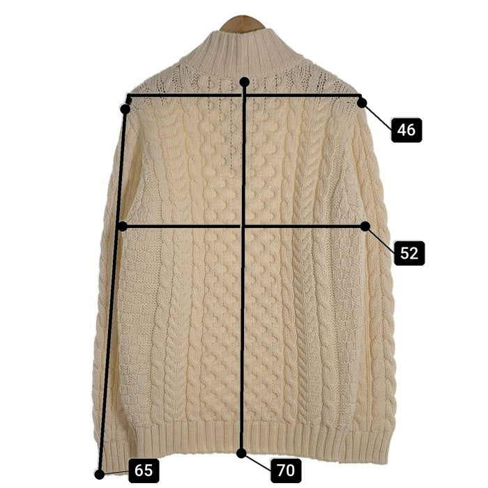 L.L.Bean エルエルビーン フィッシャーマンセーター ウール プルオーバー ケーブル アイボリー 264682 Size M 福生店