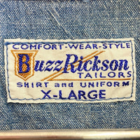 BUZZ RICKSONS バズリクソンズ BR27751 シャンブレー ワークシャツ ライトブルー sizeXL 瑞穂店