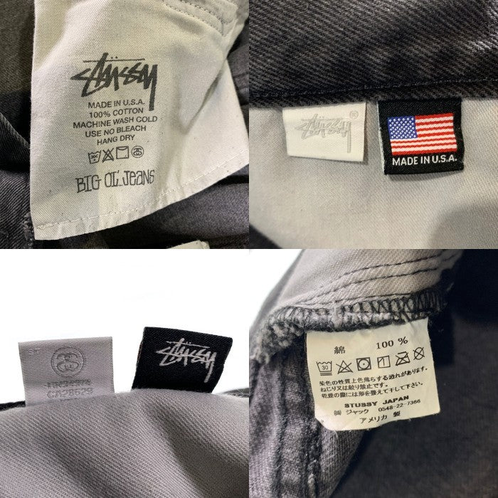 STUSSY ステューシー BIG OL' JEANS デニムパンツ ブラック USA製 Size 36 福生店