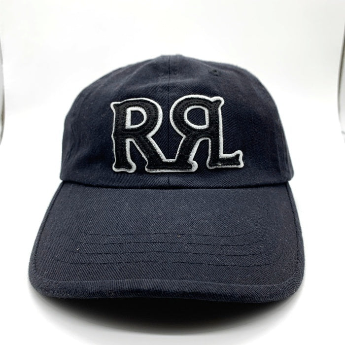 RRL ダブルアールエル ラルフローレン ロゴワッペン コットンツイル 6パネルキャップ ブラック 福生店