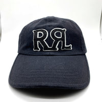 RRL ダブルアールエル ラルフローレン ロゴワッペン コットンツイル 6パネルキャップ ブラック 福生店