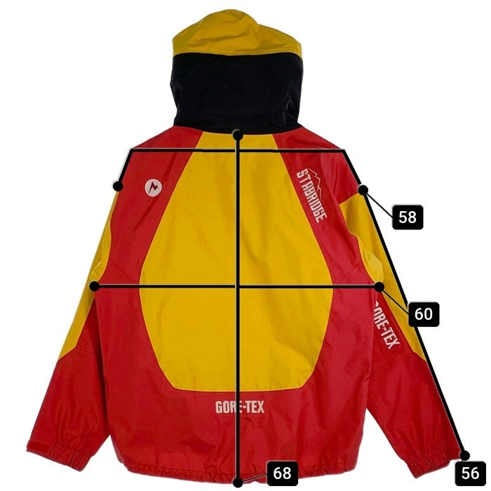 Marmot マーモット STABRIDGE スタブリッジ the Apartment アパートメント GTX 3L ALPINIST JACKET マウンテンパーカー ジャケット イエロー レッド TOMUJK84AM GORE-TEX ゴアテックス Size S 福生店