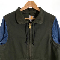 Carhartt カーハート ベストリメイク ダック デニム ジップアップジャケット モス インディゴ 100121 316 12年 Size M 福生店