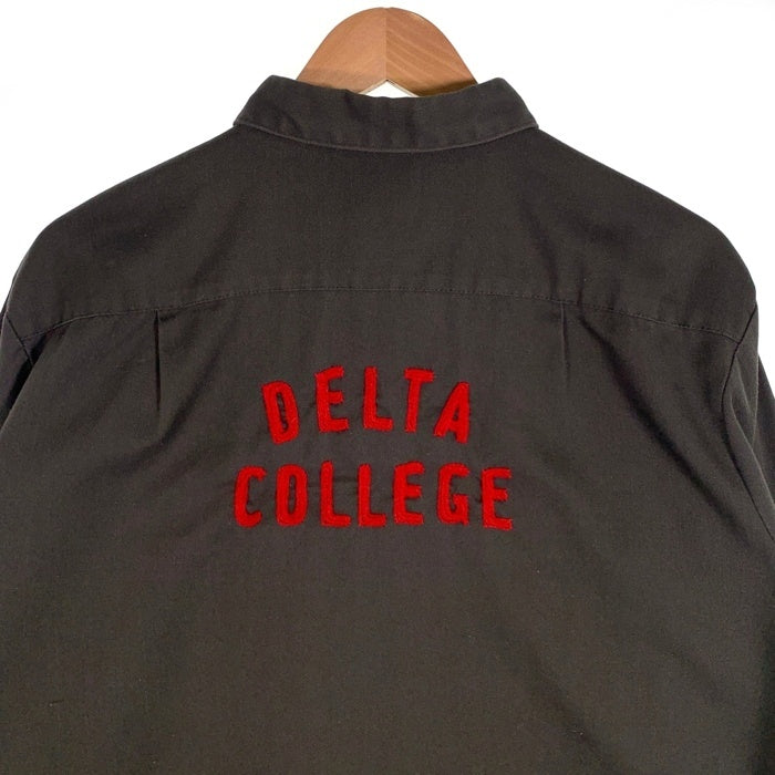 70's BIG MAC ビッグマック PENN-PREST DELTA COLLEGE 長袖 ワークシャツ チェーンステッチ チャコール Size L相当 福生店