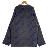 BALENCIAGA バレンシアガ 20AW ALL OVER LOGO CREWNECK クルーネック ニット セーター グレー 623283 T1567 Size M 福生店
