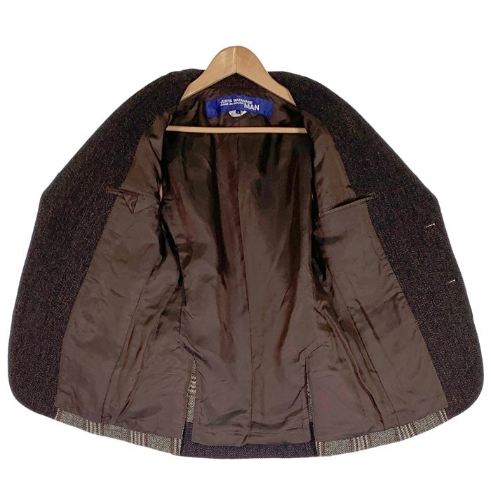 JUNYA WATANABE COMME des GARCONS MAN ジュンヤワタナベ コムデギャルソンマン ツイード 2B 切替 テーラードジャケット マルチカラー WF-J004 AD2020 Size S 福生店