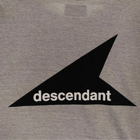 DESCENDANT ディセンダント クルーネック プリント Tシャツ グレー Size 3 福生店