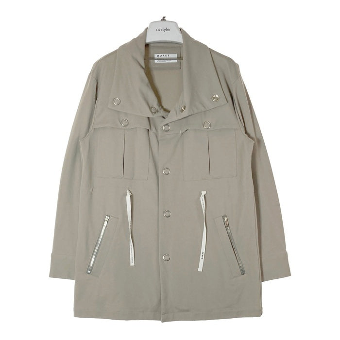 OURET オーレット 6ポケット ハイネック ジャケット グレージュ size1 瑞穂店