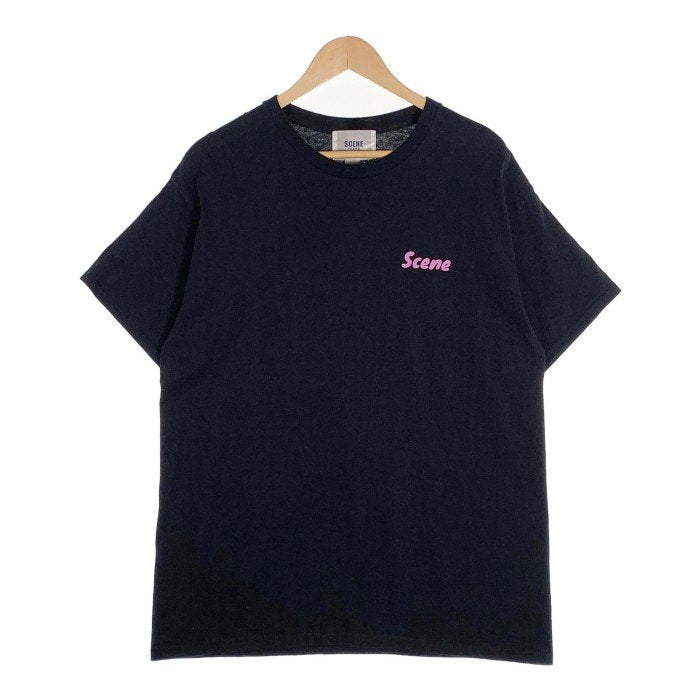 SCENE TOKYO シーントウキョウ おにぎりまん プリント Tシャツ ブラック Size L 福生店