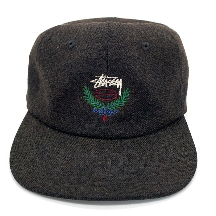 STUSSY ステューシー Big Herringbone Strapback Cap ビッグヘリンボーン ストラップバック キャップ ブラック 福生店