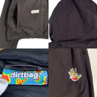 dirtbag ダートバグ プリント ナイロンジャケット パンツ ブラック 上下セット Size M 福生店