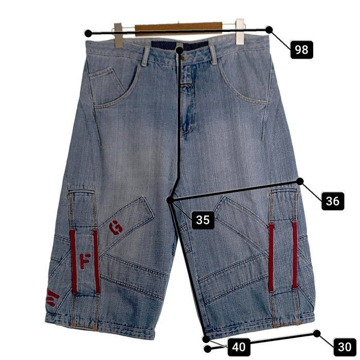 MARITHE FRANCOIS GIRBAUD マリテフランソワジルボー デニムショートパンツ バギーショーツ ライトブルー Size 36 福生店
