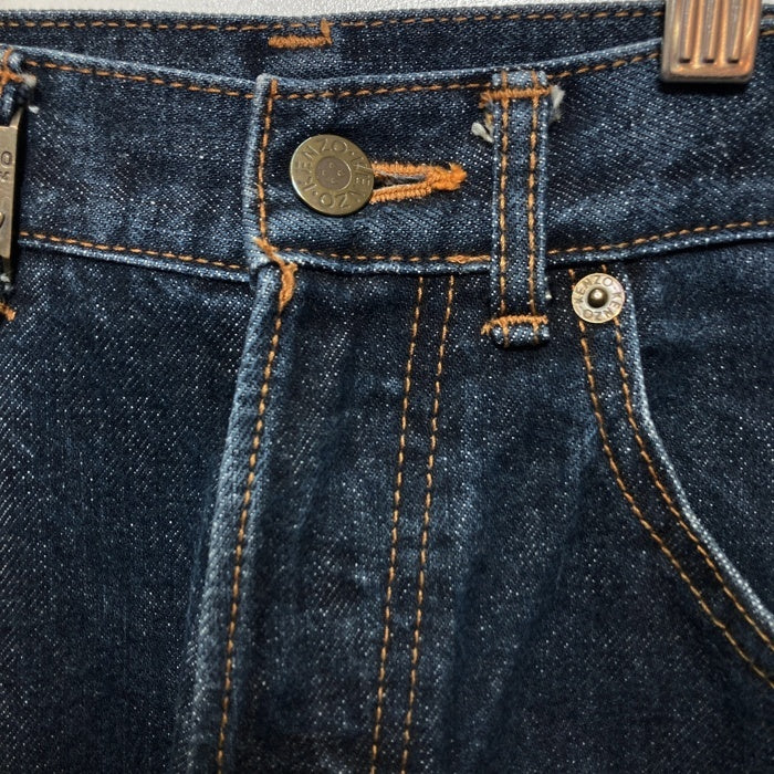 KENZO JEANS ケンゾー ジーンズ 北斎タグ ボタンフライ テーパード デニムパンツ インディゴ size79cm-2 瑞穂店