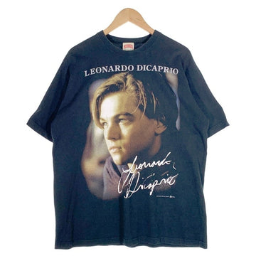 90's Leonardo Dicaprio レオナルドディカプリオ プリントTシャツ ブラック MICHAEL 1998コピーライト 韓国製 Size XL 福生店