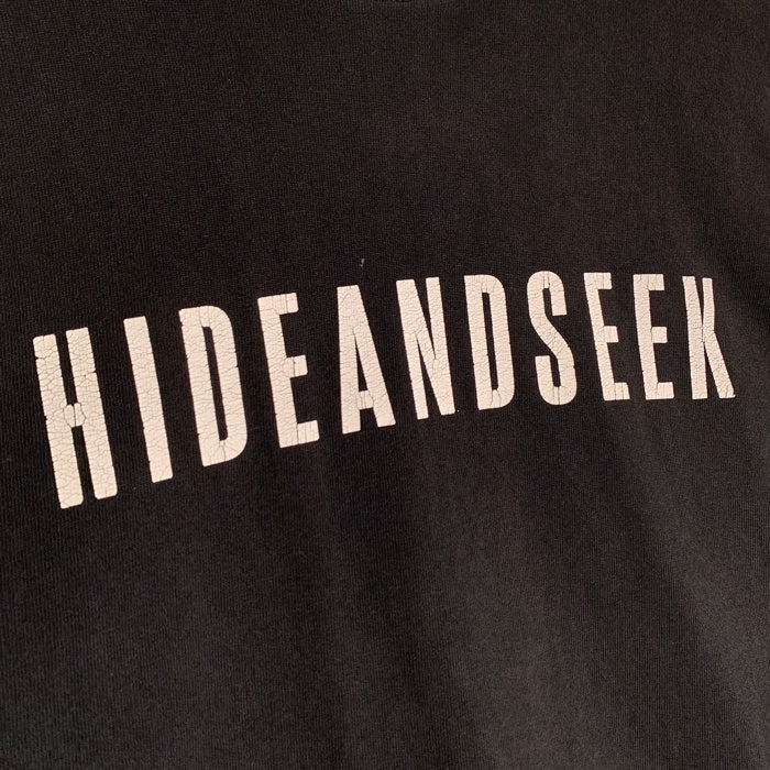 Hide and Seek ハイドアンドシーク 23AW Born Free L/S Tee ヘビーオンス ロゴプリント ロングスリーブTシャツ 長袖 ブラック HT-091023 Size XL 相当 福生店