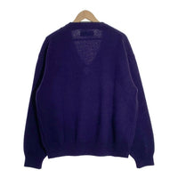 WACKO MARIA ワコマリア V NECK SWEATER Vネックセーター ウールニット パープル 25FW-WMK-KN09 Size L 福生店