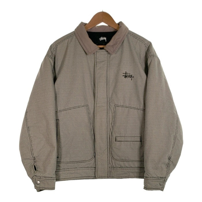 STUSSY ステューシー Drizzler Plaid Bomber Jacket ドリズラー プレイド ボンバージャケット チェック 中綿 グレー 215146 Size S 福生店