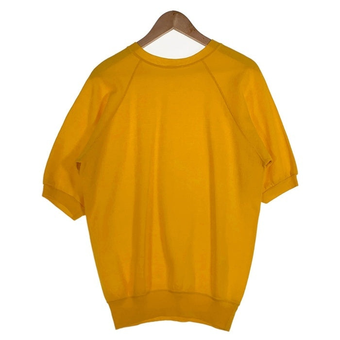 60's ラグランスリーブ ショートスリーブスウェットトレーナー イエロー 無地 半袖 Size L 相当 福生店