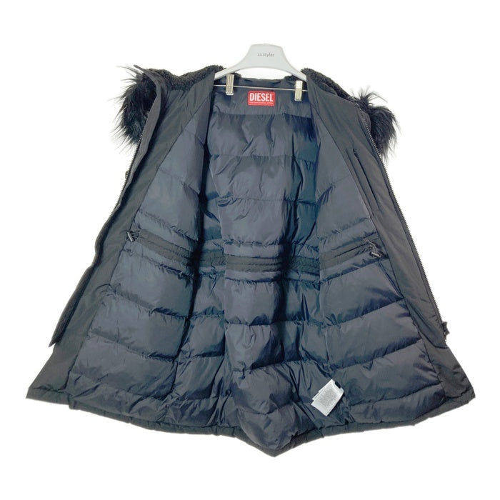 DIESEL ディーゼル W-JORGY ファー付き 中綿 モッズコート ブラック size48 瑞穂店