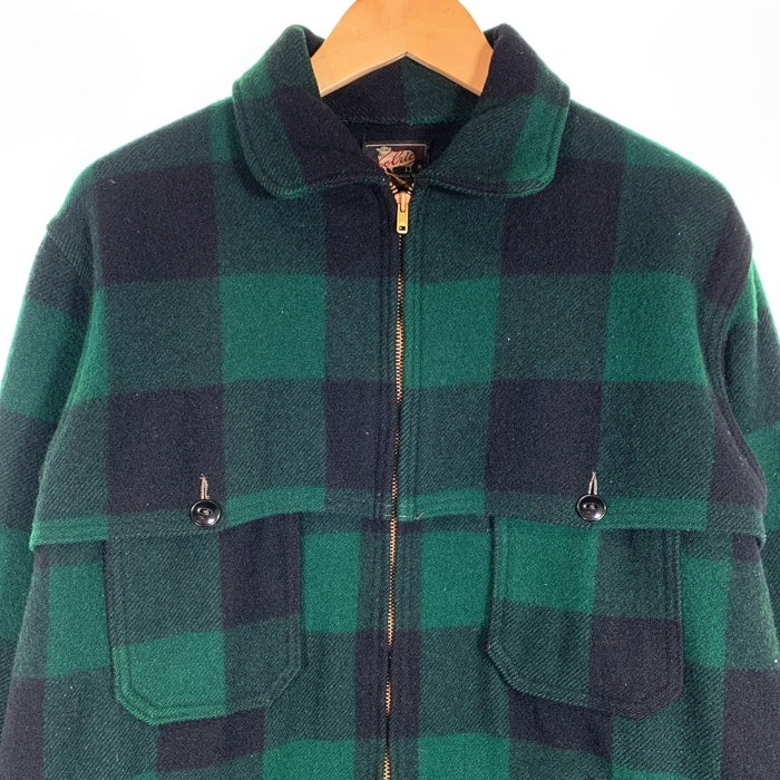 50’s Woolrich ウールリッチ バッファローチェック ウールジャケット マッキーノ グリーン ブラック Size M-L 相当 福生店