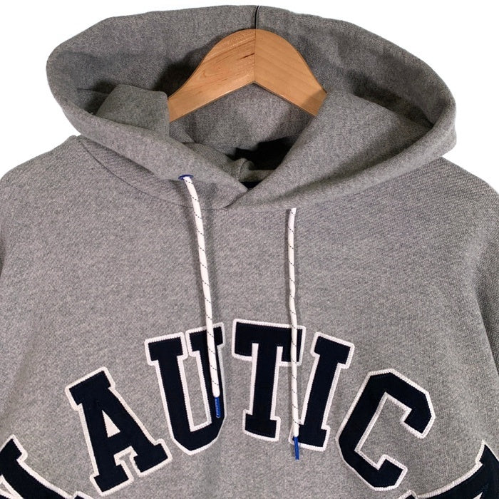 NAUTICA ノーティカ 20AW ARCH LOGO SWEAT HOODIE アーチロゴ プルオーバースウェットパーカー グレー 213-1250 Size L 福生店