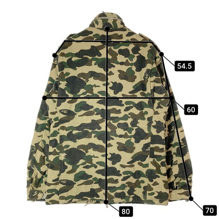 A BATHING APE アベイシングエイプ 初期 M65 BAPE 1st CAMO スウェット素材 フィールドジャケット カモフラ sizeL 瑞穂店