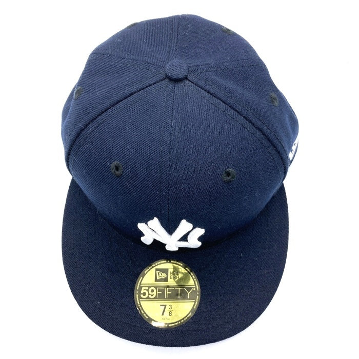NEW ERA ニューエラ 59FIFTY ニューヨークヤンキース ベースボールキャップ ネイビー size7 3/8 瑞穂店