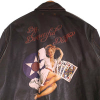 AVIREX アヴィレックス BIG BEAUTIFUL DOLL A-2 レザーフライトジャケット ホースハイド ブラウン 6191051 Size 2XL 福生店