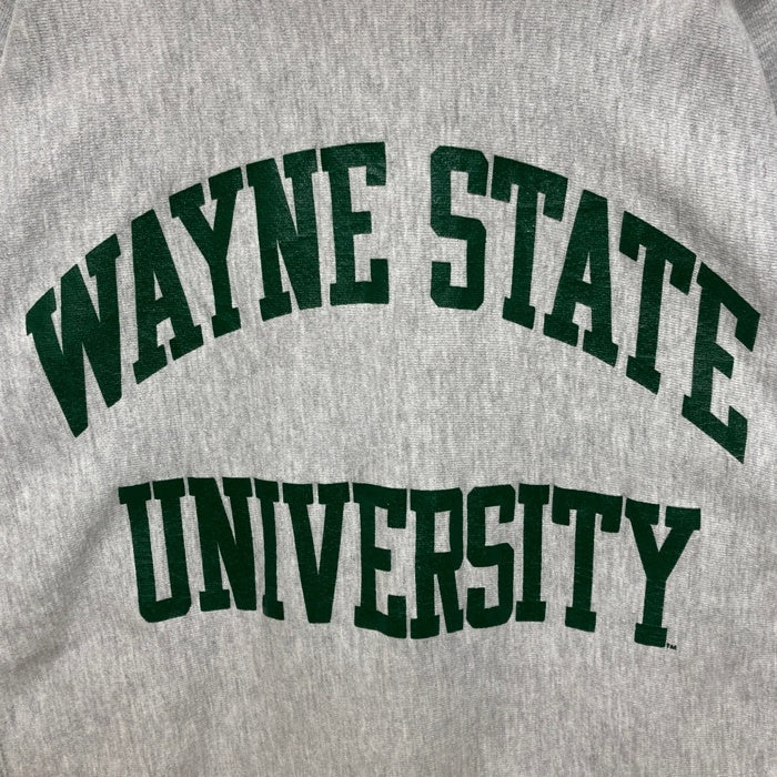 90's Champion チャンピオン WAYNE STATE UNIVERSITY リバースウィーブ スウェットトレーナー グレー USA製 トリコ刺繡 Size L 瑞穂店