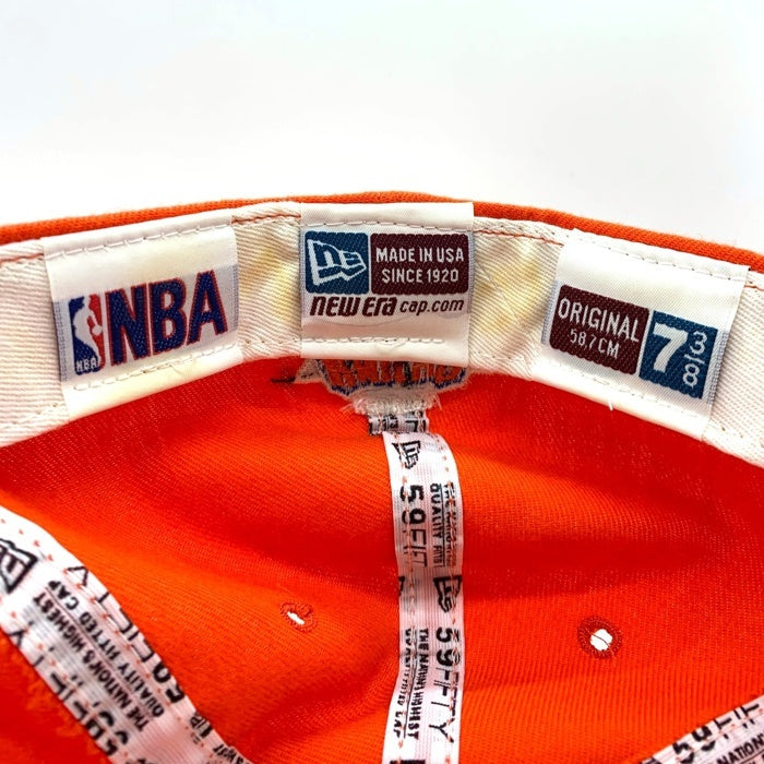 90's New Era ニューエラ 59FIFTY NBA ニューヨーク・ニックス ウールベースボールキャップ 注音符号 オレンジ USA製 Size 7 3/8 (58.7cm) 福生店