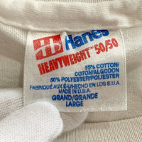90's Hanes ヘインズ 音符プリント Tシャツ ホワイト オールド Size L 福生店