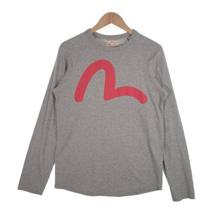 EVISU エヴィス カモメプリント ロングスリーブTシャツ ラグラン グレー Size 40 福生店