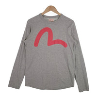EVISU エヴィス カモメプリント ロングスリーブTシャツ ラグラン グレー Size 40 福生店