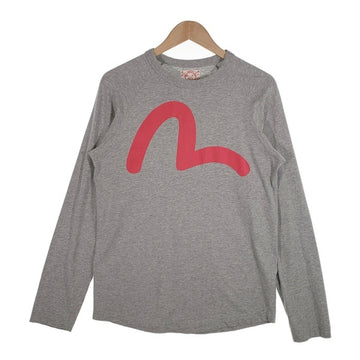 EVISU エヴィス カモメプリント ロングスリーブTシャツ ラグラン グレー Size 40 福生店
