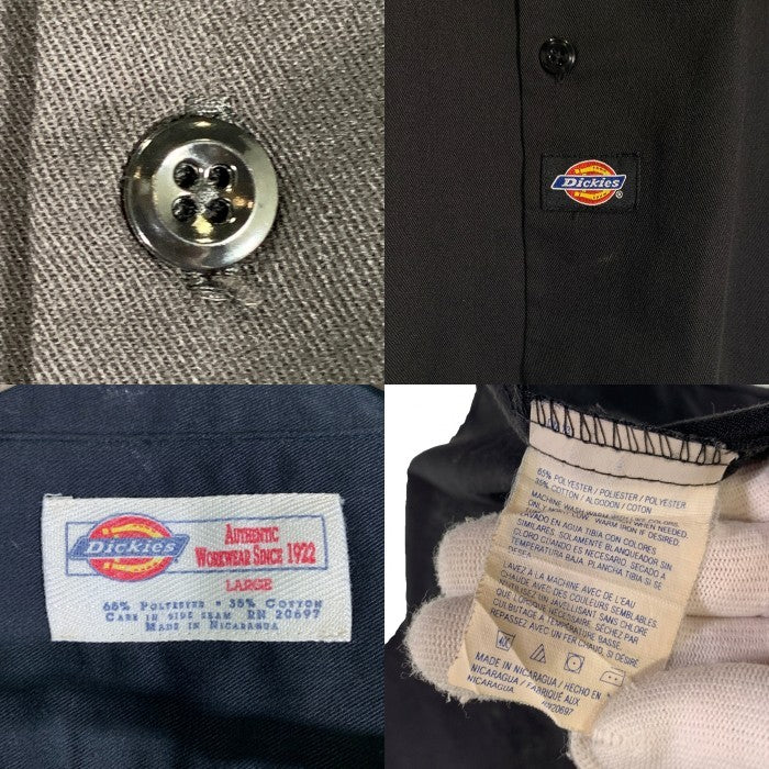 00`s DICKIES ディッキーズ TOOL 半袖 ワークシャツ ブラック Size L 福生店