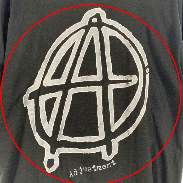 80-90's Anarchic Adjustment アナーキックアジャストメント サークルA 両面プリント Tシャツ ブラック USA製 FRUIT OF THE LOOM Size XL 福生店